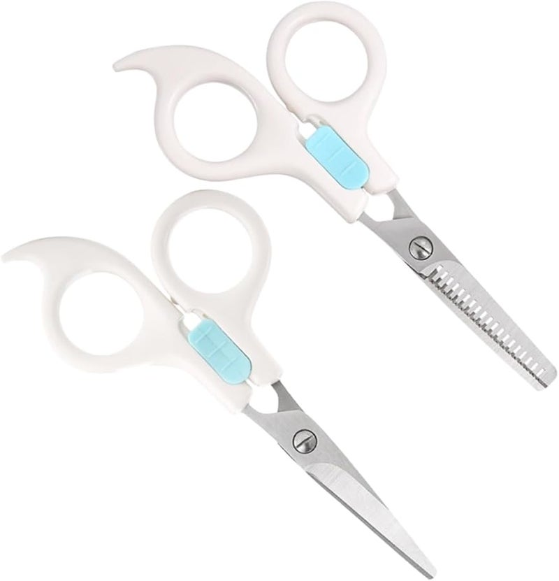 2pcs Haircut Scissor Set Includes Flat and Thinning Scissors for Home Hairdressing Styling - Image 1